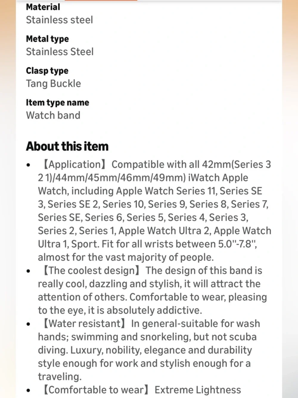 NIB Apple Watch band resin tortoise pattern silver accent